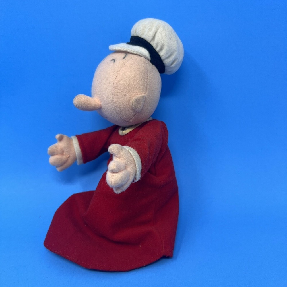 Vintage Popeye Stuffins 1999 Plush Stuffed Toy Doll in Red Outfit & White Hat 8" - Picture 6 of 16